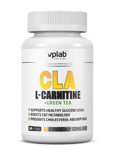 VP CLA L-carnitine + green tea, 60 softgels