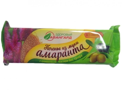 Печенье амарантовое (без глютена и сахара) АВАНГАРД, 120 г