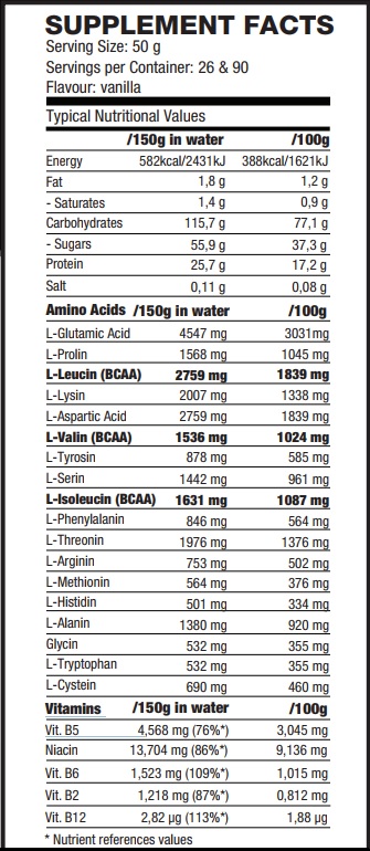 Гейнер высокоуглеводный Muscle Mass 3000 QNT, 1300 g Гейнер высокоуглеводный Muscle Mass 3000 QNT, 1300 g