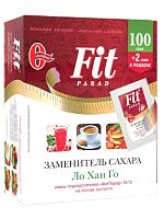 FitParad Заменитель сахара (эритрит+экстракт Ло Хан Го) №12, 100 пакетиков