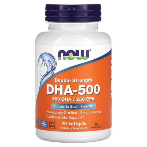 NOW DHA- 500mg 90 софтгелей