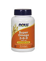 NOW Super Omega 3-6-9 1200 mg, 90 капсул