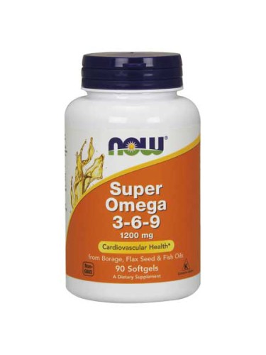 NOW Super Omega 3-6-9 1200 mg, 90 капсул