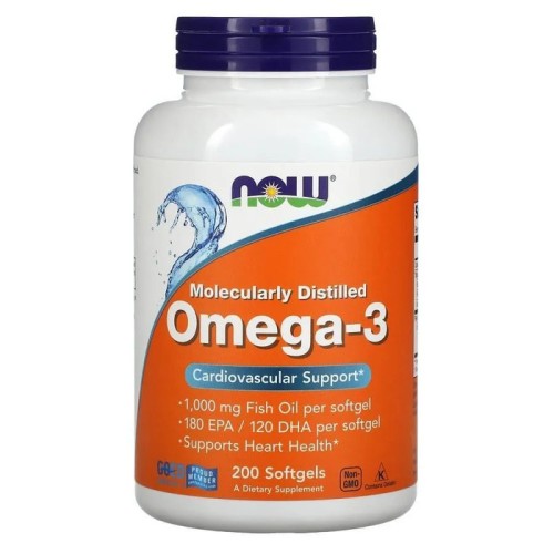 NOW Omega-3 1000 мг 200 софтгелей