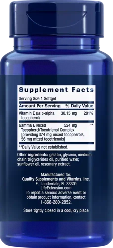 Life Gamma E Mixed Tocopherols & Tocotrienols 60 софтгелей фото 2