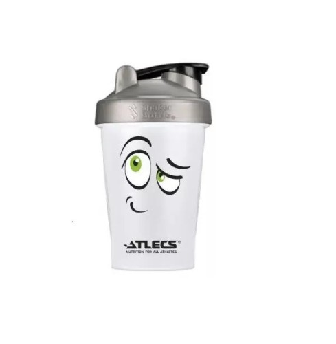 Atlecs Face Шейкер для спортивного питания C02, 400 мл, белый