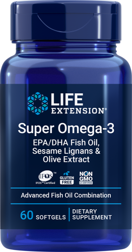 Life Super Omega-3 EPA/DHA Fish Oil, Sesame Lignans & Olive Extract 60 софтгелей