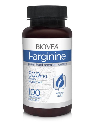 Biovea L-Arginine 500 mg, 100 vegetarian capsules