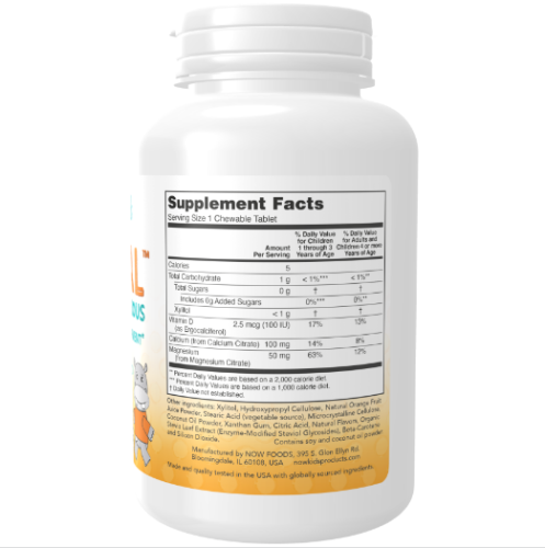 NOW KID-CAL CHEWABLE CALCIUM 100 жвательных таблеток фото 2