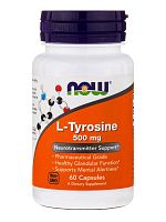 NOW L-Tyrosine 500 mg, 60 капсул