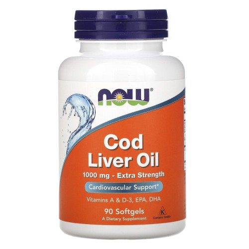 NOW COD LIVER OIL 1,000MG 90 софтгелей