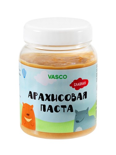 Vasco сладкая арахисовая паста, 320 гр