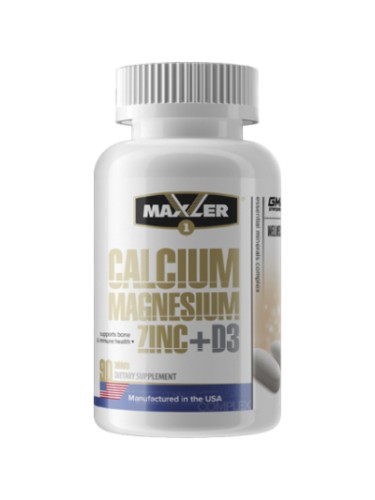 Maxler Calcium Magnesium Zinc + D3, 90 tabs
