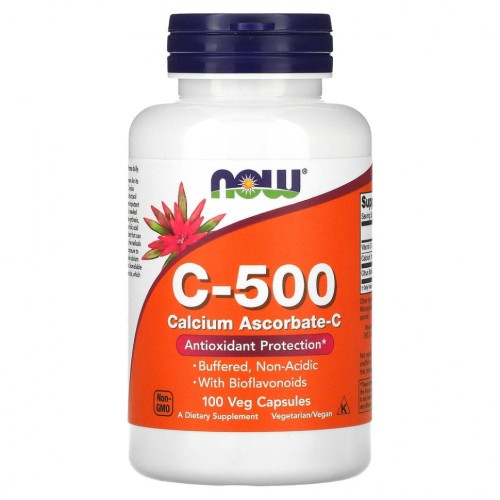 NOW C-500 ASCORBATE 100 капсул