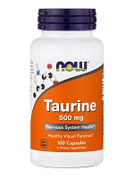 NOW Taurine, 500 mg, 100 caps