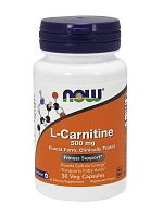 NOW L-Carnitine 500 mg, 30 caps