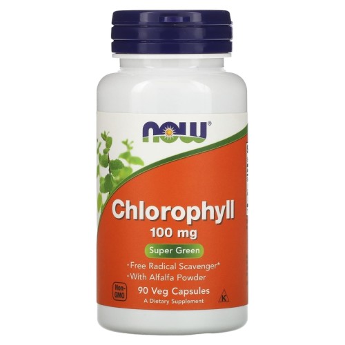 NOW CHLOROPHYLL 100mg 90 растительных капсул