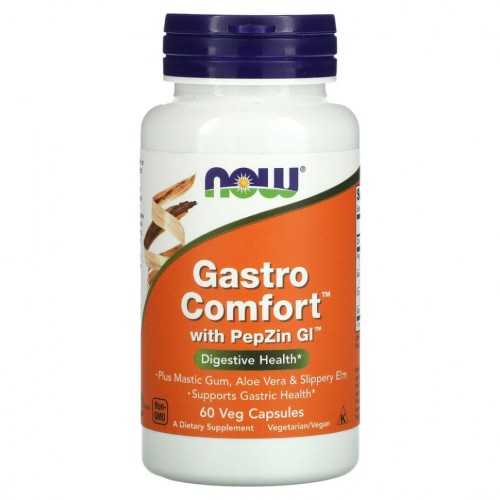 NOW GASTRO COMFORT WITH PEPZIN GI 60 растительных капсул