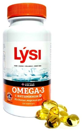 Lysi Omega-3 + Vitamin D, 120 caps