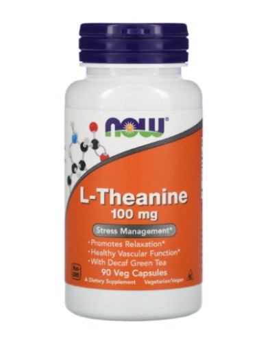 NOW L-Theanin 100 mg, 90 vcaps
