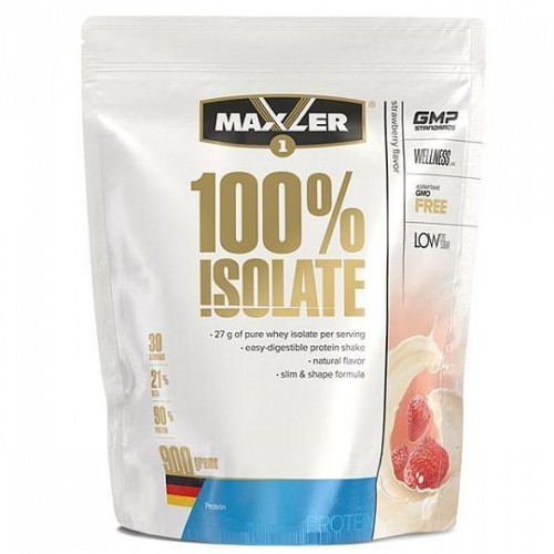 Maxler 100% Isolate, 900 гр., вкус: клубника (дефект упаковки)