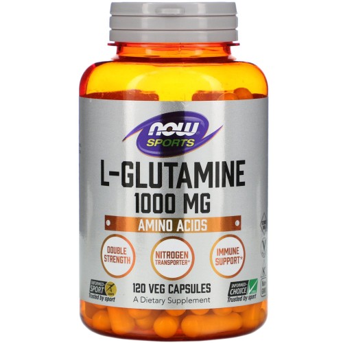 NOW L-GLUTAMINE 1000 mg 120 капсул