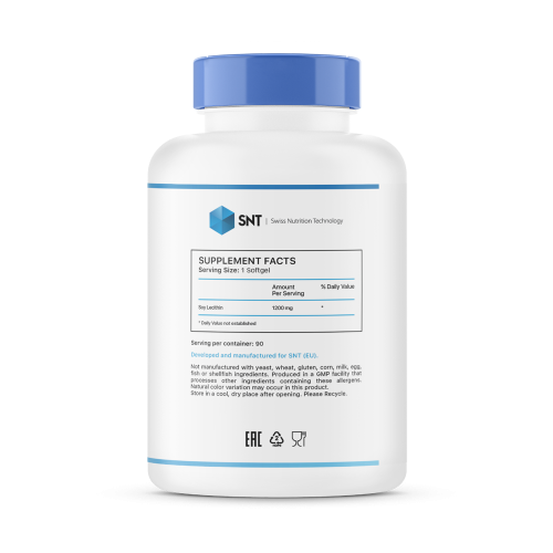 SNT Soy Lecithin 1200 мг 90 софтгелей фото 2