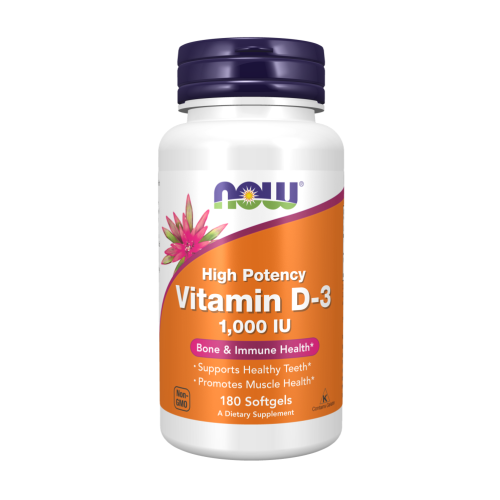 NOW VIT D-3 / Витамин Д3 1000 IU 180 софтгелей