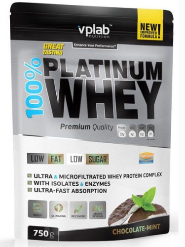 VP 100% Platinum Whey, 750 g Вкус: Шоколад белый малина (дефект упаковки)