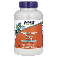 NOW Magnesium Caps 400 мг 180 капсул