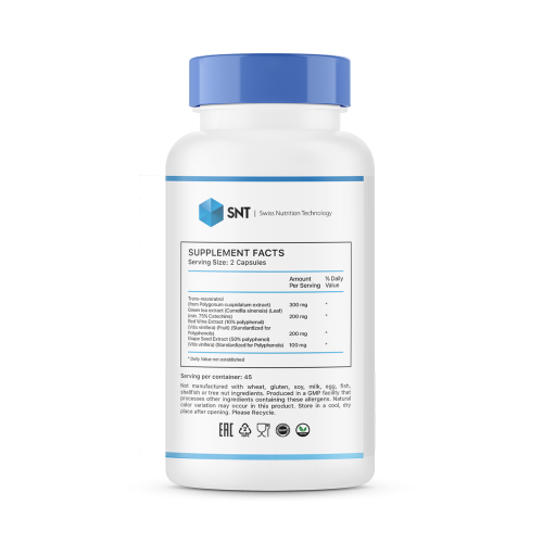 SNT Resveratrol 90 капсул фото 2