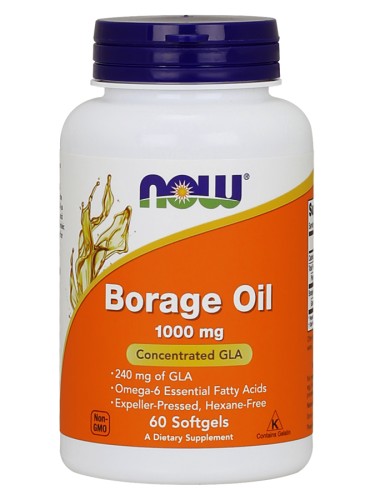 NOW Borage Oil, 60 softgels