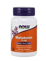 NOW Melatonin, 3 mg, 60 vcaps