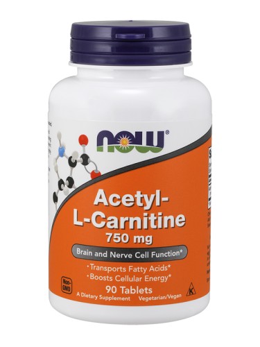 NOW Acetyl L-Carnitine 750 mg, 90 tab