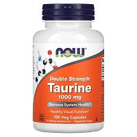 NOW TAURINE 1000mg 100 растительных капсул
