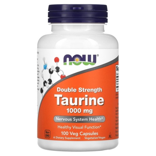 NOW TAURINE 1000mg 100 растительных капсул