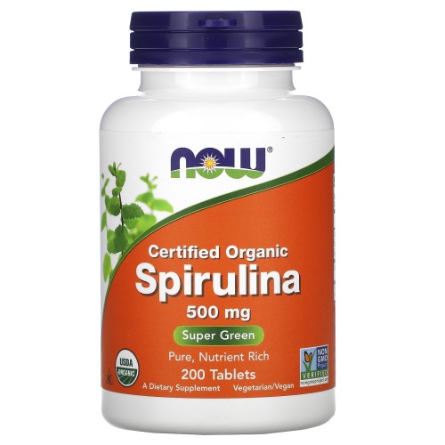 NOW Spirulina 500 мг 200 таблеток