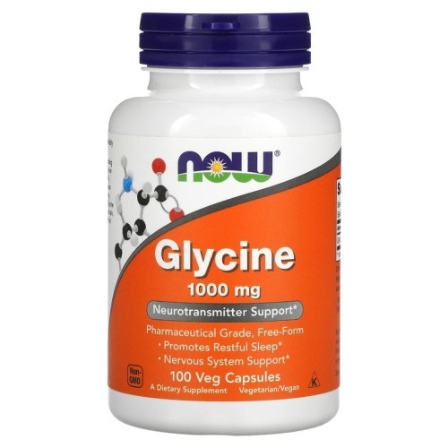 NOW Glycine 1000 mg 100 капсул