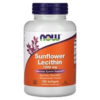NOW SUNFLOWER LECITHIN 1200mg 100 софтгелей