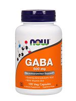 NOW GABA, 500 mg, 100 vcaps