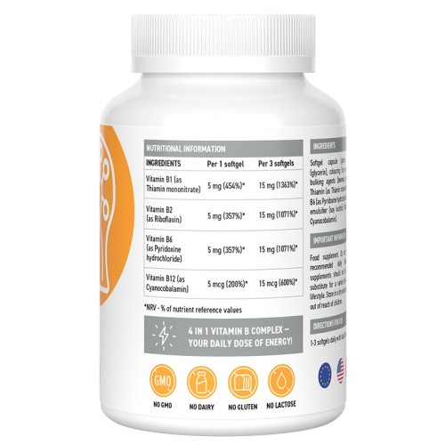 Ultrasupps Vitamin B complex 60 гелевых капсул фото 2