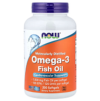 NOW Omega-3 / Омега-3 1000 мг 200 софтгелей