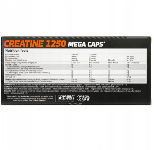 Olimp Creatine 1250 Mega Caps 120 капсул фото 2