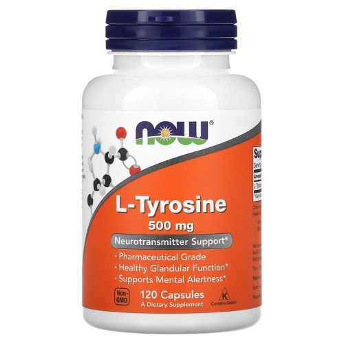 NOW L-TYROSINE 500mg 120 капсул