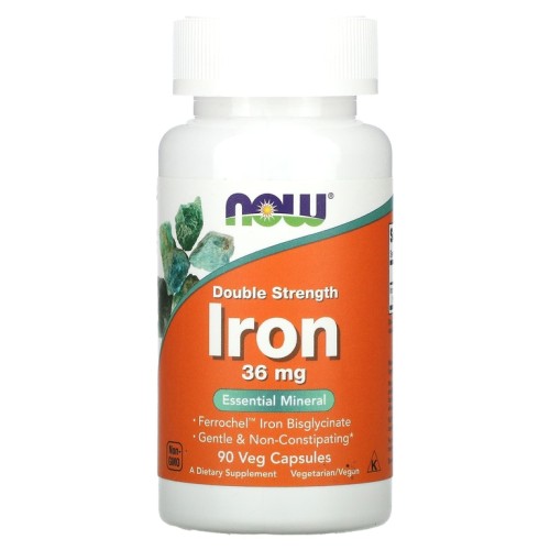 NOW IRON 36MG FERROCHEL(R) 90 растительных капсул