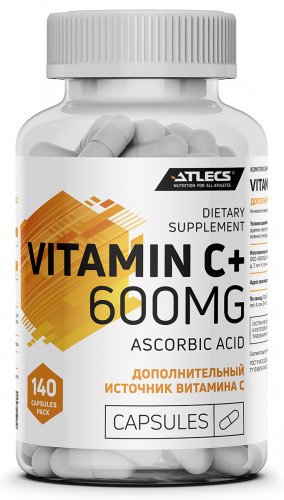 Atlecs Vitamin C 600 mg, 140 caps фото 6