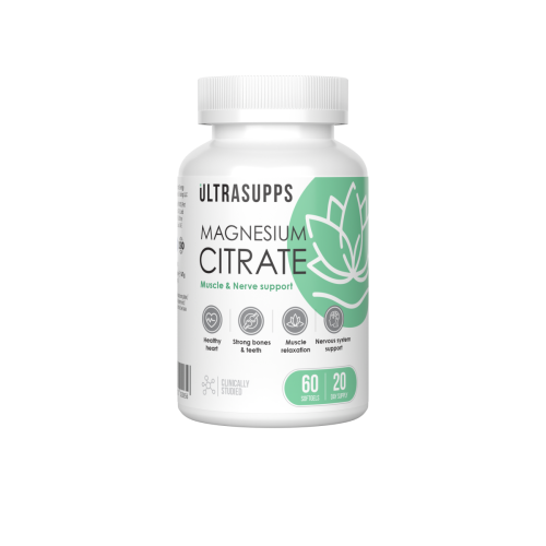 Ultrasupps Magnesium Citrate 60 гелевых капсул