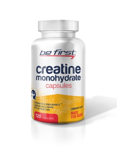 Be First Creatine Monohydrate Capsules, 120 caps