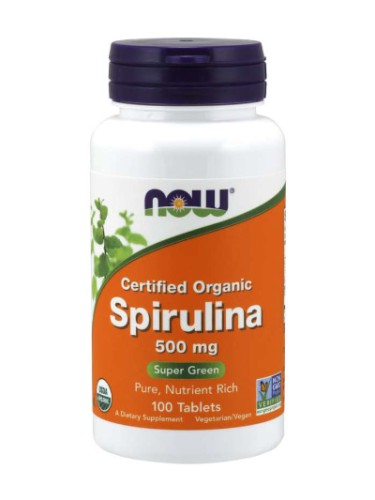 NOW Spirulina 500 mg, 100 tabs