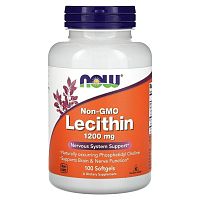 NOW Lecithin 1200 мг 100 софтгелей